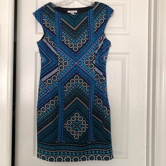 London Style Collection Dresses & Skirts - 𝅺London Style Collection Dress Geometric Blues